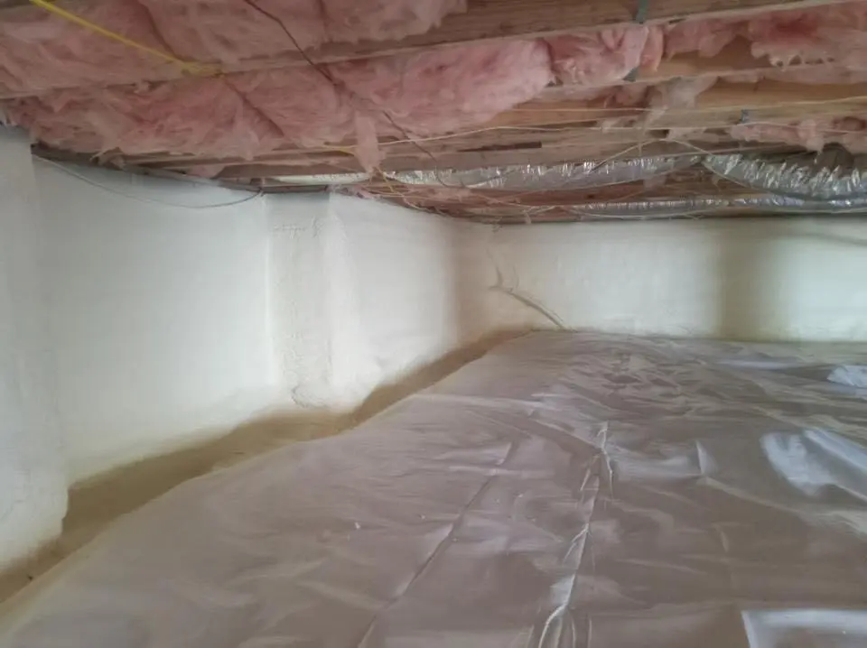 Crawl space encapsulation with closed-cell spray foam for Spray Foam Roofing in Hayesville