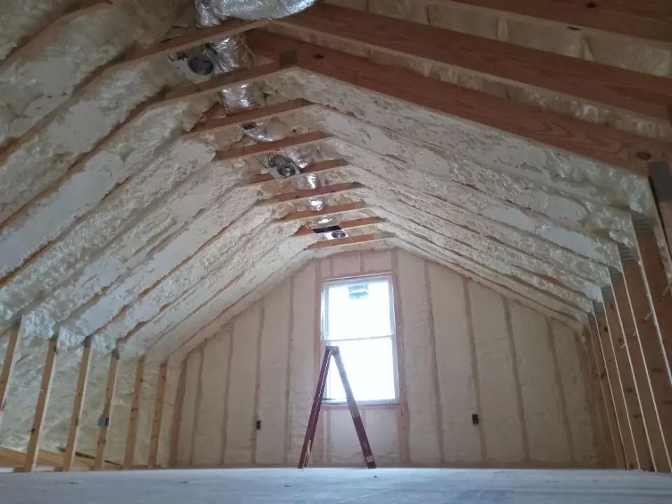 Spray foam roofing application for Crawl Space Insulation project in Hayesville